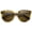Tortoise-Gold / Brown, variant on sunglassLA Women Oversize Metal Nose Bridge Round Lens Horn Rimmed Sunglasses (Tortoise-Gold / Brown) - 52mm