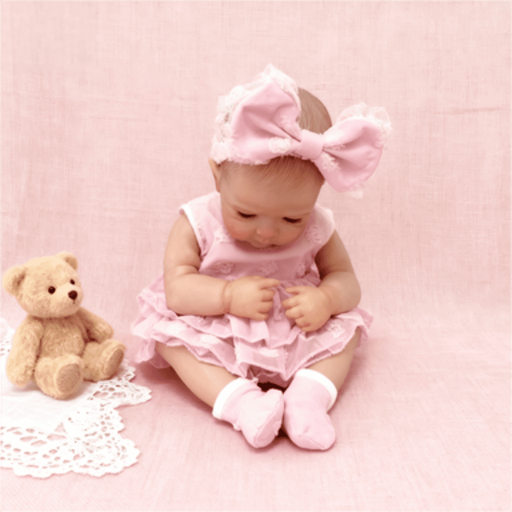 Dayoff kids 18 Inch Reborn Baby Doll,Realistic Newborn Baby Dolls with Clothes(No Accessories)