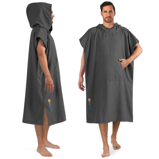 Poncho de surf SUN CUBE, cambiador con capucha, de secado rápido, 112 cm