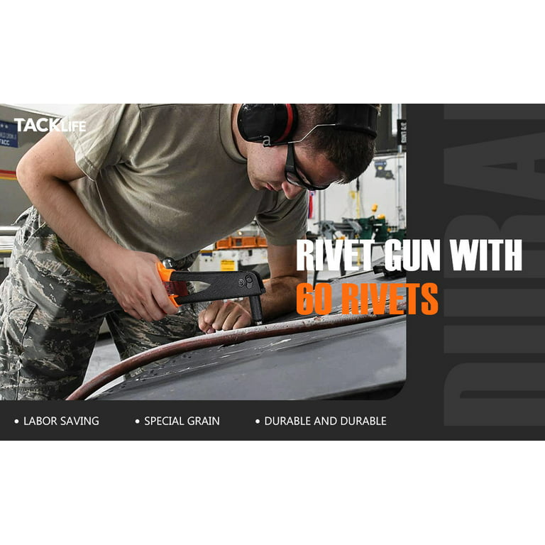 Tacklife Rivet Gun, Hand Riveter, with 40pcs Metal Rivets Professional Riveter Tool | Hhr1a