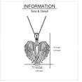 thumbnail image 2 of Angel Wings Necklace 925 Sterling Silver Guardian Angel Wings Pendant Necklace Birthstone Necklace for Women  Christmas Jewelry Gifts, 2 of 9