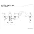 thumbnail image 4 of Kingston Brass Heritage Two Handle Roman Tub Filler, 4 of 4