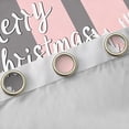 thumbnail image 4 of jejeloiu Merry Christmas Curtains Pack of 2 (42x84 Each),White Xmas Snowflake Curtains Blackout,Pink Gray Striped Lines Bedroom Curtains For Girl,Breathable Home Decor, 4 of 6