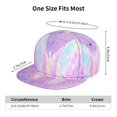 thumbnail image 4 of Hirioo Purple Sparkling Butterfly for Baseball Cap Men Cap Flat Brim for Men Women Teens Adjustable Baseball Cap, 4 of 7