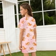 thumbnail image 6 of Grblisyd Girls Dress Summer Cute Animal Print A Line Short Sleeve Crew Neck T-Shirt Dress for Kids Casual 3-12 Y, 6 of 6