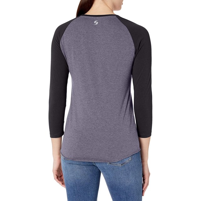 Soffe Women's Heathered Baseball T-Shirt - 3050V