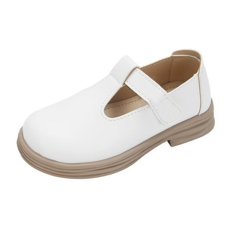 

NOKIO Toddlers Girls T-Strap Hook&Loop Retro Brogues Shoes Oxfords School Uniform Dress Mary Jane Flats Girls Mary Jane Flats Strap Dress Shoes School Shoes Wedding Party Flat Shoes