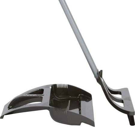 WISPsystem Telescoping Broom and Dustpan with WISPaway Hanger and Electrostatic Bristle Seal Technology
