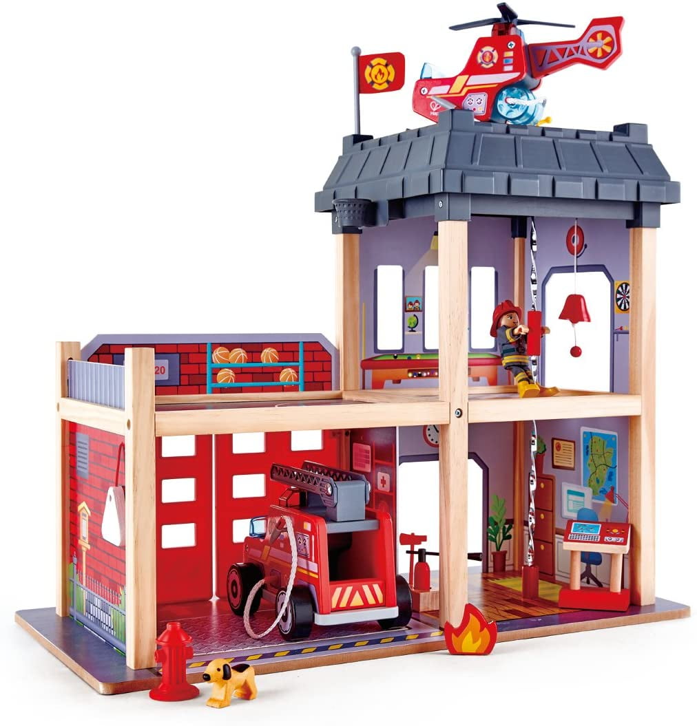 Hape Wooden Kid's Tri-Level City Fire 