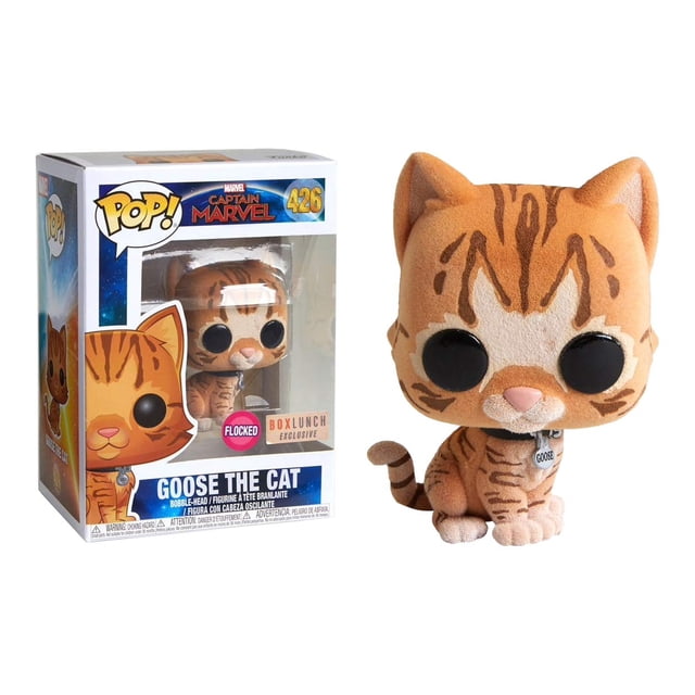 Funko Pop! Captain Marvel Goose The Cat (Box Lunch) Flocked Funko -