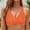 Orange, variant on Gufahion Women's Bikini Top Swimsuit Top Push Up Padded V Neck Bathing Suits Swimwear, XXL