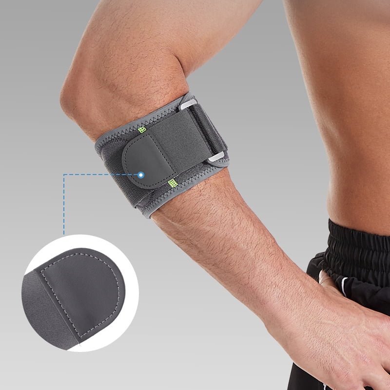 1pc Adjustable Elbow Support Brace with Compression Fit & Stabilizing Strap - -Grade Bracing for Tennis,,, Tendon/Ligament - Bre