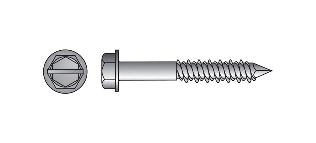 Hillman  Tapper  Steel  Hex Head Concrete Screw Anchor  100 pk