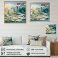 thumbnail image 4 of Designart "Liquid Wave Art Of Ocean Charm II" Ocean Floater Framed Wall Art Living Room, 4 of 5