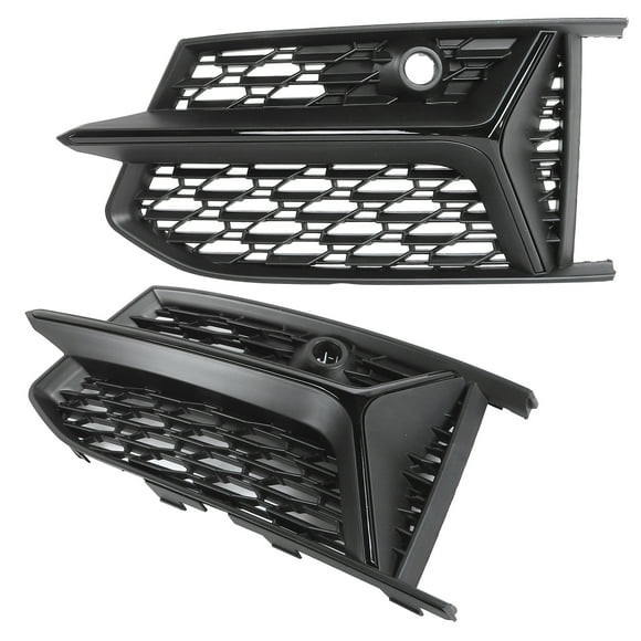 Noir Mat, Housse de Gril, Installation Simple, ABS Résistant aux Intempéries, Durabilité Maximale pour A6 avant C8 2019-2020 A6 Berline C8 2019-2020 Noir Mat + Noir Lustré, Noir Mat