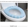 thumbnail image 4 of fundas de asiento de inodoro suaves y gruesas para baño, cómodas de repuesto, lavables, reutilizables y antideslizantes (azul), 4 of 5