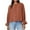 Brown, variant on tarylea Women's Trendy Tops Scoop Neck Button down Shirts Long Sleeve Solid Color Tops Casual Loose Tops