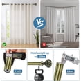 thumbnail image 5 of Urbanest Adjustable Double Curtain Rod Set Door Knob Flat Button Finials – 1″ Front & 3/4 Back Rod With Antique Brass Rod, 28–48 Inches, 5 of 6