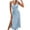 Light Blue, variant on YanHoo Women's Boho Maxi Dresses Sexy Open Back V Neck Sleeveless Slit Dress Beach Floral Print Dressy Dress