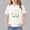 White, variant on Girls T-Shirts Tee, 100%Cotton Short Sleeve Crew Neck Cute Print Casual Tops for Kids Yellow Size 1