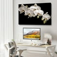 thumbnail image 4 of Flower Canvas Art Flower Picture Bathroom Wall Decor Fraemd Floral Painting Vintage Artwork for Living Room Office Home Decoration Gallery Wrapped Ready to Hang(Flower-3,12.00"x18.00"), 4 of 6