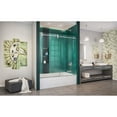 thumbnail image 5 of DreamLine Enigma-XO 55-59 in. W x 62 in. H Fully Frameless Sliding Tub Door in Polished Stainless Steel, 5 of 11
