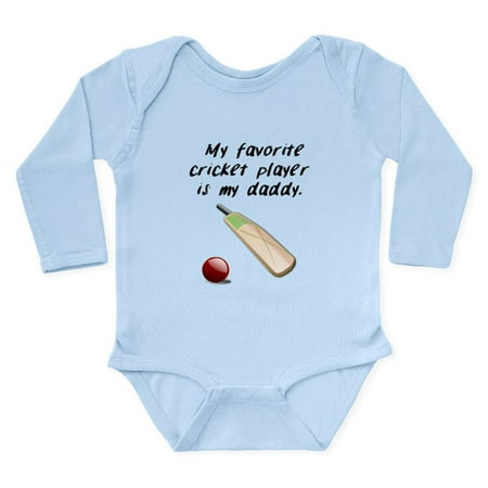 

CafePress - My Favorite Cricket Player Is My Daddy Body Suit - Long Sleeve Infant Bodysuit