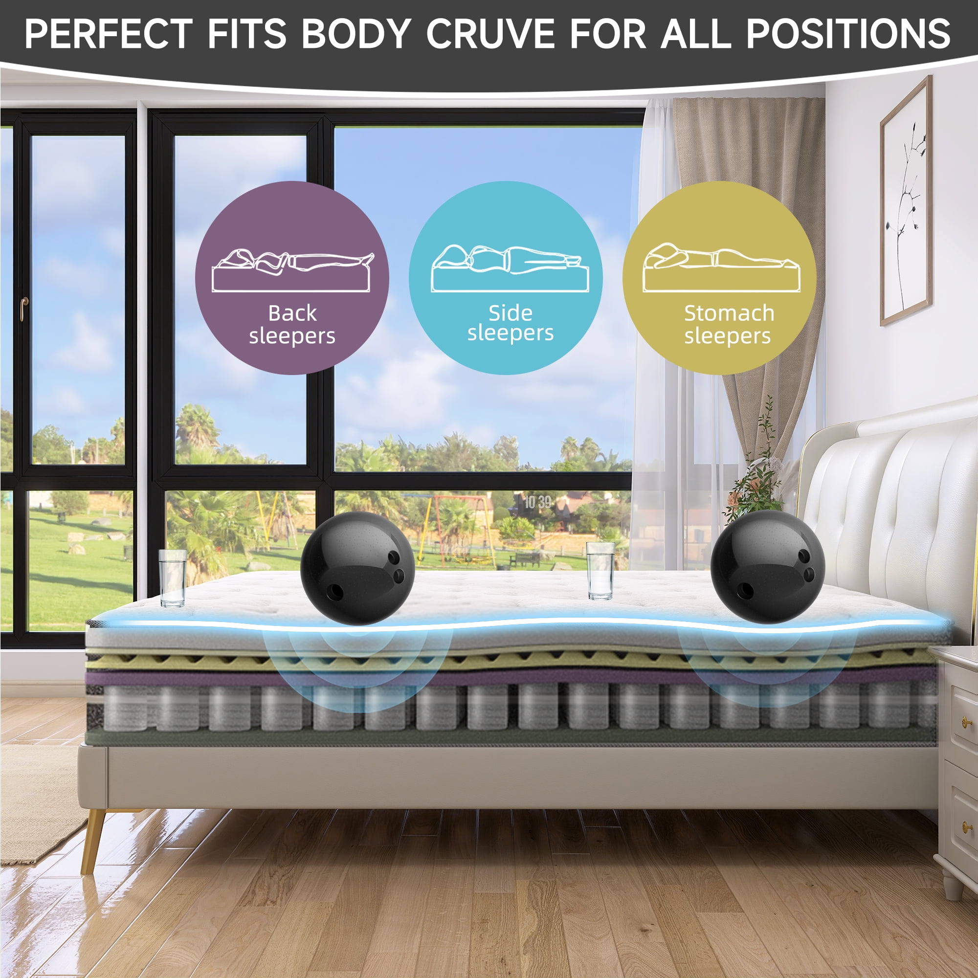 lemontalking 12" Twin Mattress Gel Memory Foam Spring Hybrid Mattress in a Box