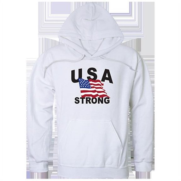 Rapid Dominance USA Strong 4 Graphic Pullover Sweatshirt, White - Small