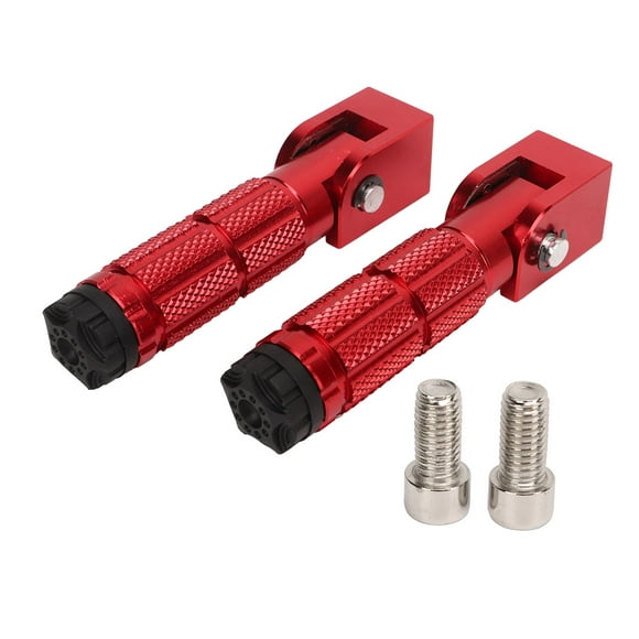 Aramox 2 Pcs Repose-Pieds de Moto, Repose-Pieds Pliable à 90 Degrés en Alliage d'Aluminium Antidérapant avec Montage Universel de 8mm pour Vélos ATV UTV Go Kart
