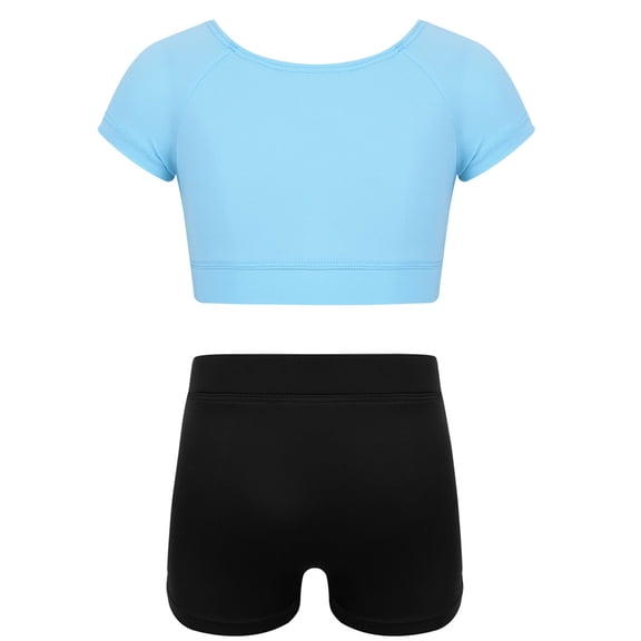 iEFiEL Kids Girls Stretchy Tankini Outfit Tank Top with Bottoms Set for Ballet Dance Gym Workout