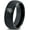 Black Dome Tungsten, variant on Tungsten Blue Gamer Thin Grey Ring Unique Gifts Mourning Jewelry 40th Birthday Gift for Man