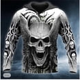 thumbnail image 3 of Nueva sudadera con capucha de calavera para hombre, sudadera con estampado 3D de cabeza de calavera, sudadera con capucha, sudadera informal de moda de otoño, 3 of 4
