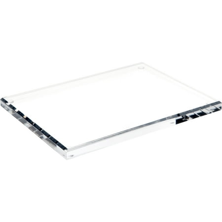 Plymor Clear Acrylic Rectangular Beveled Display Base, 8" W x 6" D x 0. ...