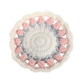 thumbnail image 4 of Posavasos de ganchillo con forma de manta de flores, listo para usar, artesanía creativa DIY Rosa, 4 of 9