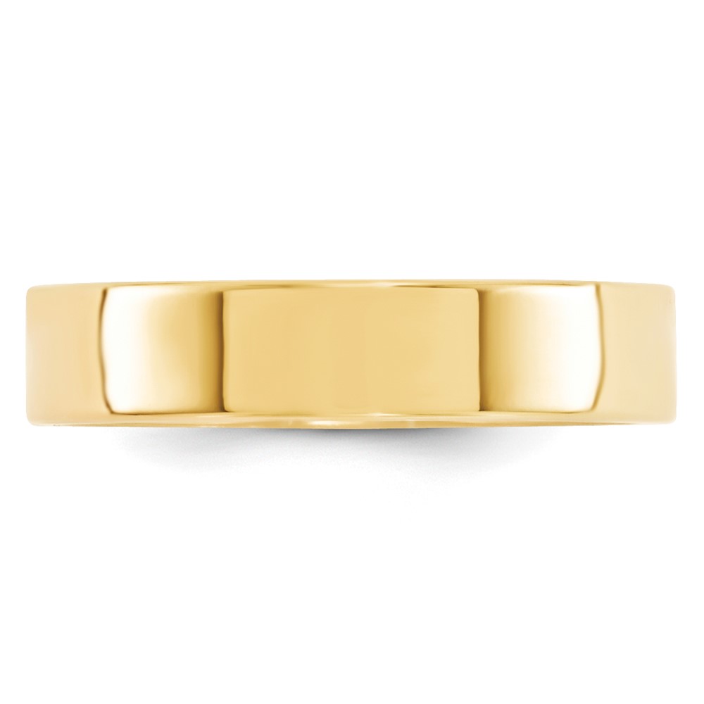 Primal Gold 14 Karat Yellow Gold 5mm Standard Flat Comfort Fit Band Size 5.5