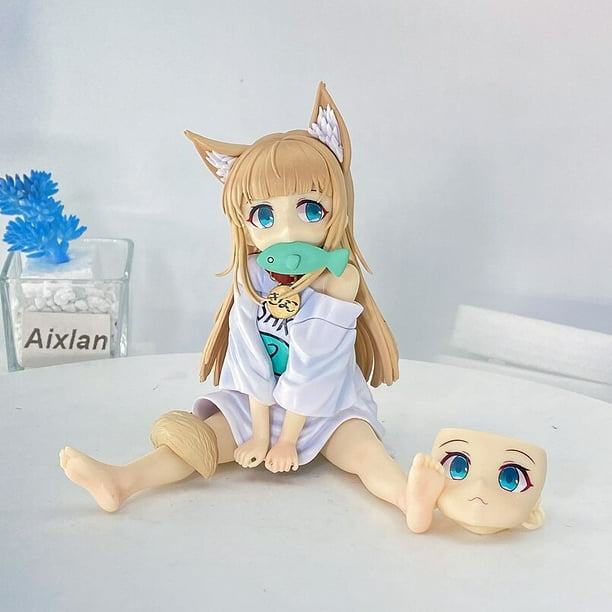 Figura de Anime My Cat Is A Lovely Girl de 12cm, figura de acción de soja de PVC, modelo coleccionable, muñeca de juguete Gong Bohan LED
