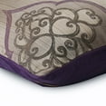 thumbnail image 3 of Throw Pillow Cover, Purple Decorative Zippered&nbsp;Toss Pillow&nbsp;Covers 16x16 inch (40x40 cm), Jacquard Throw Pillows For Couch, Damask, Contemporary Throw Pillow - Damask Purple Galore, 3 of 9