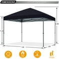 thumbnail image 3 of ABCCANOPY 12 Ft x 12 Ft Easy Pop up Outdoor Canopy Tent,Black, 3 of 7