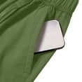 thumbnail image 5 of YFNNUP Cargo Shorts for Men Big and Tall Elastic Waist Trouser with Belt Quick Dry Hiking Pant Summer Camping Drawstring Pants Army Green L, 5 of 10
