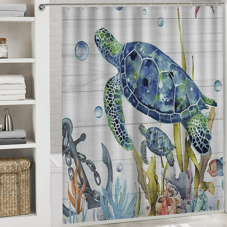 Elegant Turtle Shower Curtain