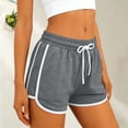 thumbnail image 2 of BLVB Womens Athletic Shorts Running Color Block Sweat Shorts Summer Gym Yoga Dance Shorts with Pockets and Drawstring, 2 of 6