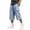 Sky Blue, variant on Long 3/4 Shorts for Men Big and Tall Baggy Cargo Capri Pants Casual Comfy Summer Gym Athletic Sweat Shorts with Muti Pockets Running Cropped Sweatpants Size S-3XL Sky Blue