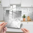 thumbnail image 2 of Peel and Stick Backsplash 10 Sheet Self Adhesive Marble Tile Sticker Stick on Backsplash for Kitchen Waterproof Backsplash Tile Peel and Stick for Kitchen Bathroom Fireplace Cabinet 4"x4", 2 of 7