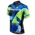 thumbnail image 1 of Sponeed Cycling Jersey Men Short Sleeve Full Zipper Bike Riding Tops Quick Dry Reflective Cycle Shirts Blue L, 1 of 5