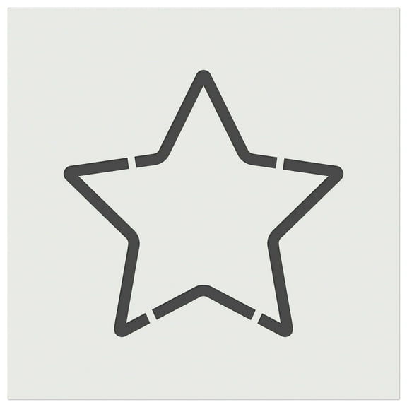 Star Shape Excellent Outline DIY Cookie Wall Craft Stencil - 5.5 Inch