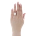 thumbnail image 4 of 10K Yellow Gold Diamond Trio Set Flower Halo Bridal Set + Wedding Band 3/4 Ct., 4 of 7