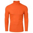 thumbnail image 1 of CamisePaHombres De Mangas Largas Cuello De Cisne Ajuste Delgado Casual Naran56, 1 of 6