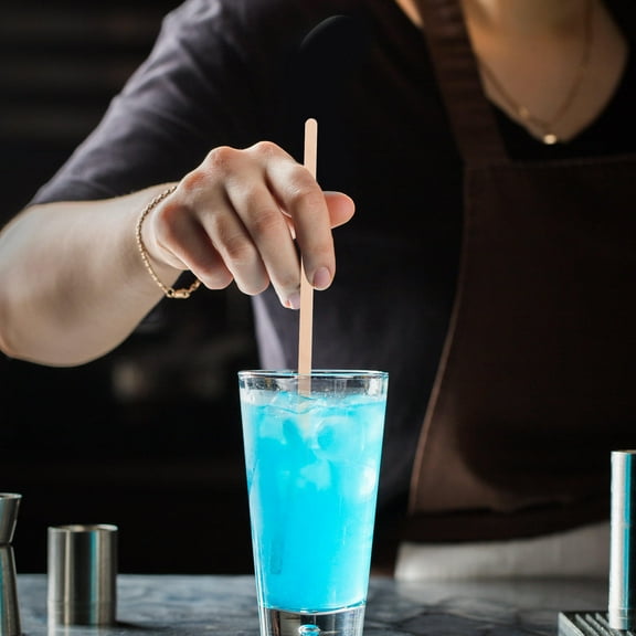 WHAMVOX 150pcs Coffee Stirrers Wood Beverage Stirrer Sticks Disposable Stirring Sticks With Long Handle