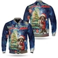 thumbnail image 3 of Merry Christmas and Happy New Year Santa German Shorthaired Pointer Holiday Xmas Winter All Over Print 3D Baseball Jacket GSP Lover Dog Gift Bomber Jacket Softball - 00024, 3 of 6